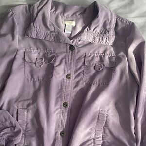 Chico's lavender Button-Front Utility Jacket